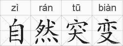 自然突变的拼音