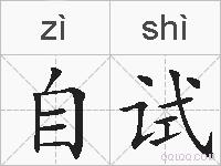 自试的拼音