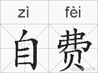 自费的拼音