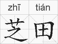 芝田的拼音