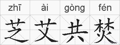 芝艾共焚的拼音