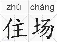 住场的拼音