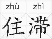 住滞的拼音