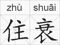 住衰的拼音