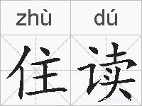 住读的拼音