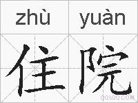住院的拼音