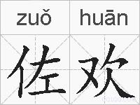 佐欢的拼音