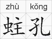 蛀孔的拼音