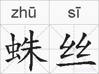 蛛丝的拼音