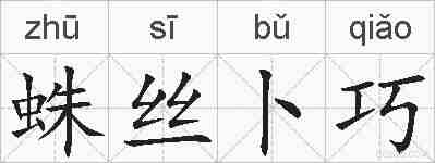 蛛丝卜巧的拼音
