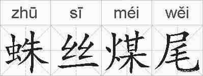 蛛丝煤尾的拼音