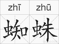 蜘蛛的拼音