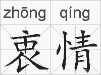衷情的拼音