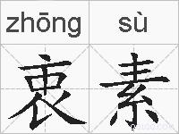 衷素的拼音