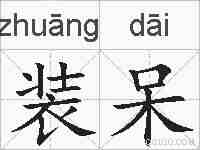 装呆的拼音