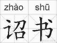 诏书的拼音