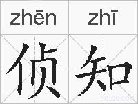 侦知的拼音
