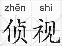 侦视的拼音
