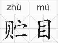 贮目的拼音