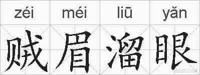 贼眉溜眼的拼音
