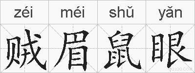 贼眉鼠眼的拼音
