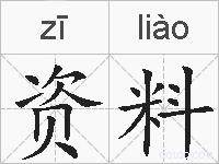 资料的拼音