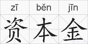 资本金的拼音
