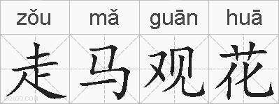 走马观花的拼音