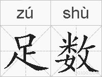 足数的拼音