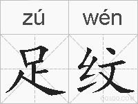 足纹的拼音