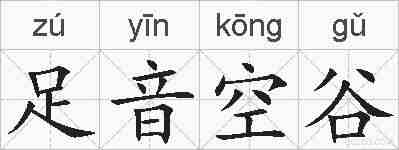 足音空谷的拼音
