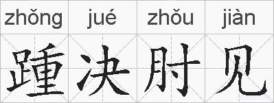 踵决肘见的拼音