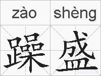 躁盛的拼音