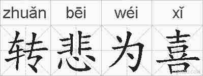 转悲为喜的拼音