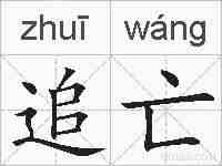 追亡的拼音