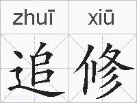 追修的拼音