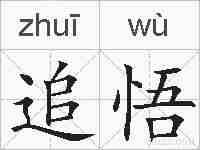追悟的拼音