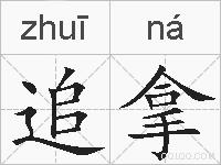 追拿的拼音
