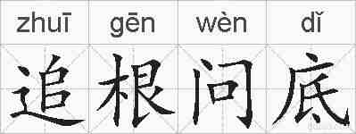 追根问底的拼音