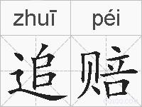 追赔的拼音