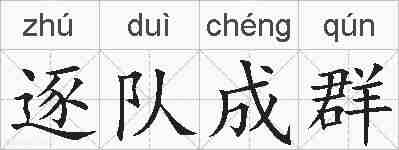 逐队成群的拼音
