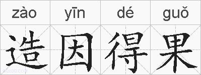 造因得果的拼音