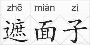 遮面子的拼音