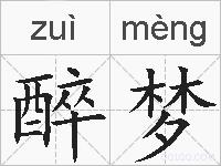 醉梦的拼音