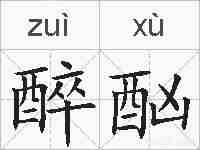 醉酗的拼音