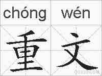 重文的拼音