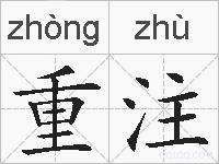 重注的拼音