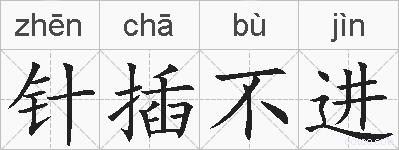 针插不进的拼音