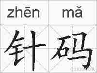 针码的拼音