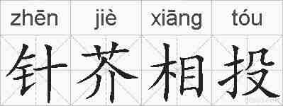 针芥相投的拼音